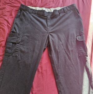 Men's Dickies Black Cargo Pants Straight